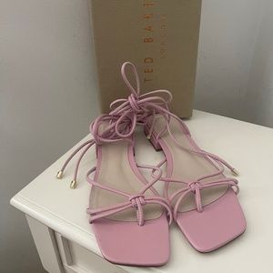 Ted Baker Pink Laceup Sandals